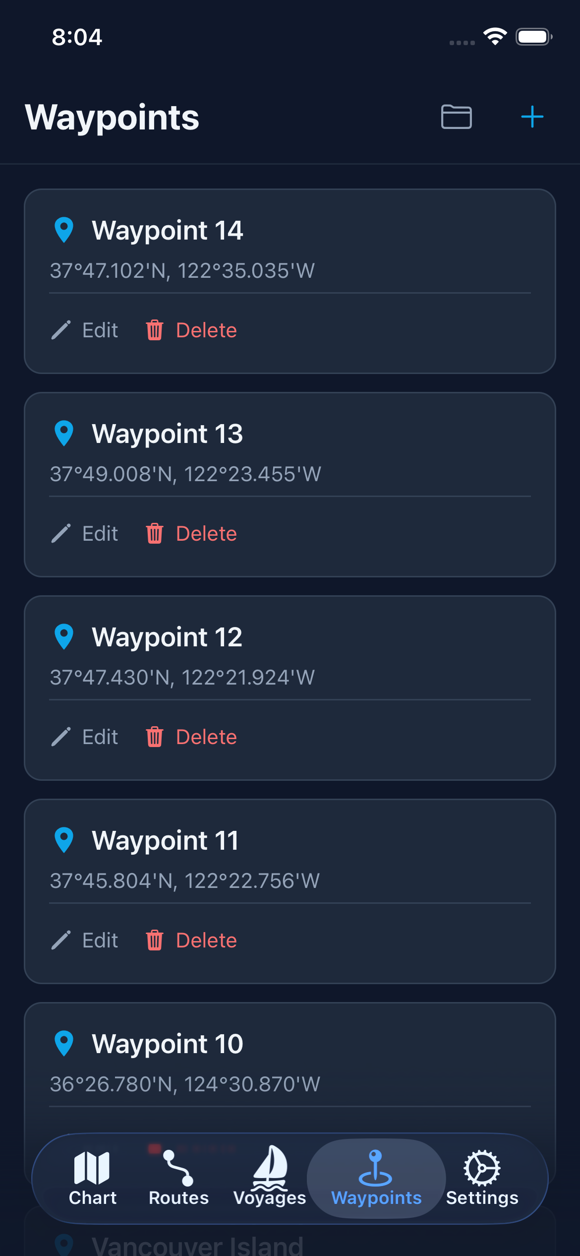 Voyage Tracking Interface
